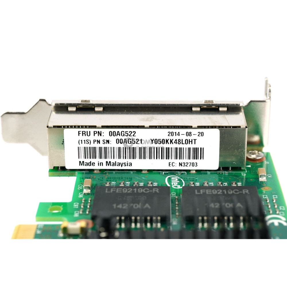 00AG522 LP IBM INTEL I350-T4 QUAD PORT 1G ETHERNET NETWORK ADAPTER LP